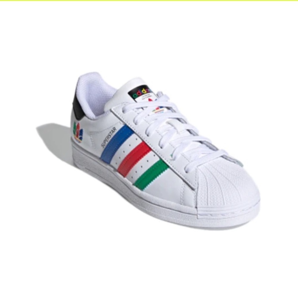 Adidas Superstar J 'Colorful Stripes - Cloud White' Big kids FW5236